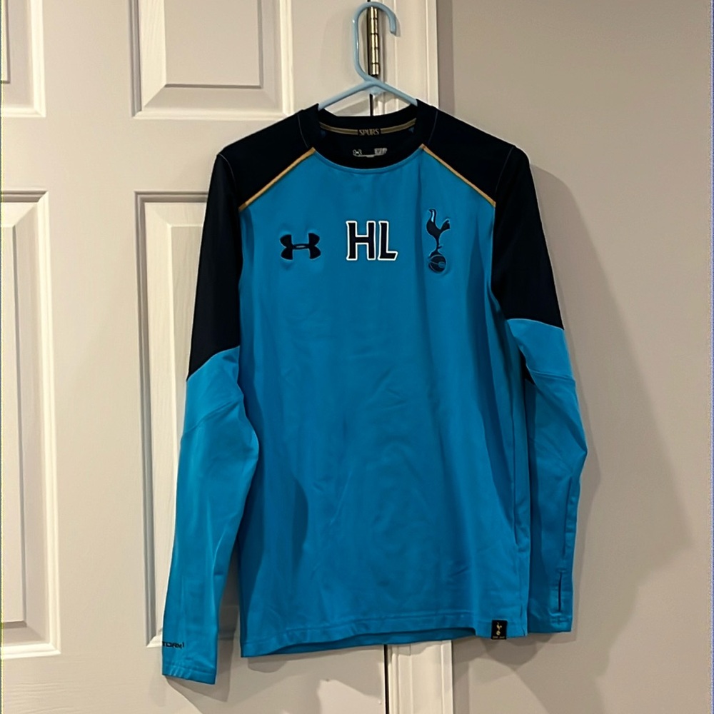 Tottenham Spurs custom Under Armour fitted athletic shirt. Mens Small.  Like new